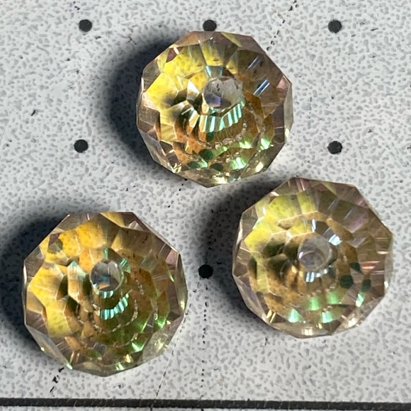 Crystal AB Beads: 8mm Champagne Rondelle (30) - Picture 2 of 2